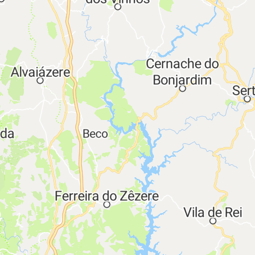 Mapa das AH na Região Centro de Portugal